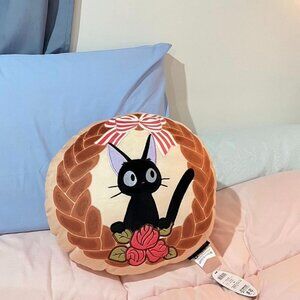 Kiki's Delivery Service Soft Cushion Pillow Fluffy Bread and JIji Ghibli Gift